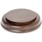 Plymor Solid Walnut Round Wood Display Base with Ogee Edge, 3.75" W x 3.75" D x 0.75" H
